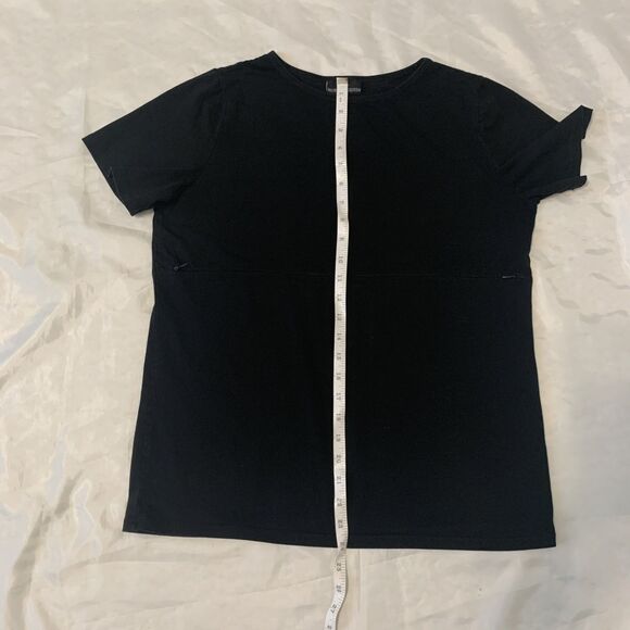 Nursing Queen Breast Feeding Top Short Sleeve Black Size Small Double Zippers - Picture 7 of 10